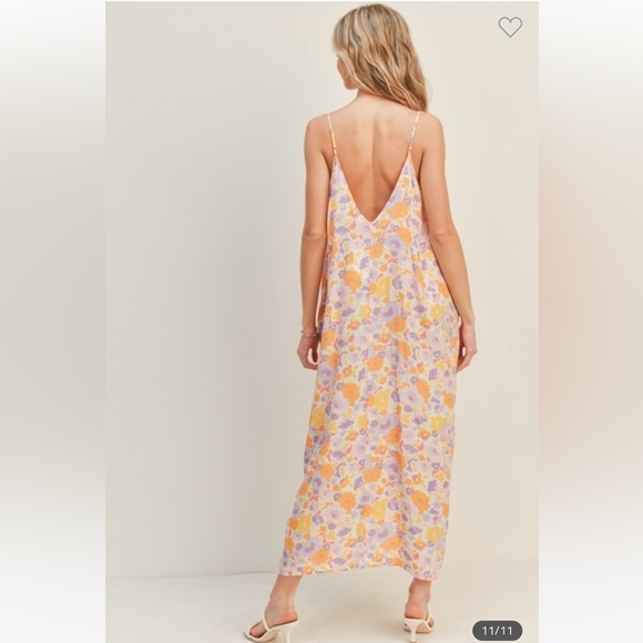 22 Floral cami maxi dress | tangerine lilac - Picture 5 of 5